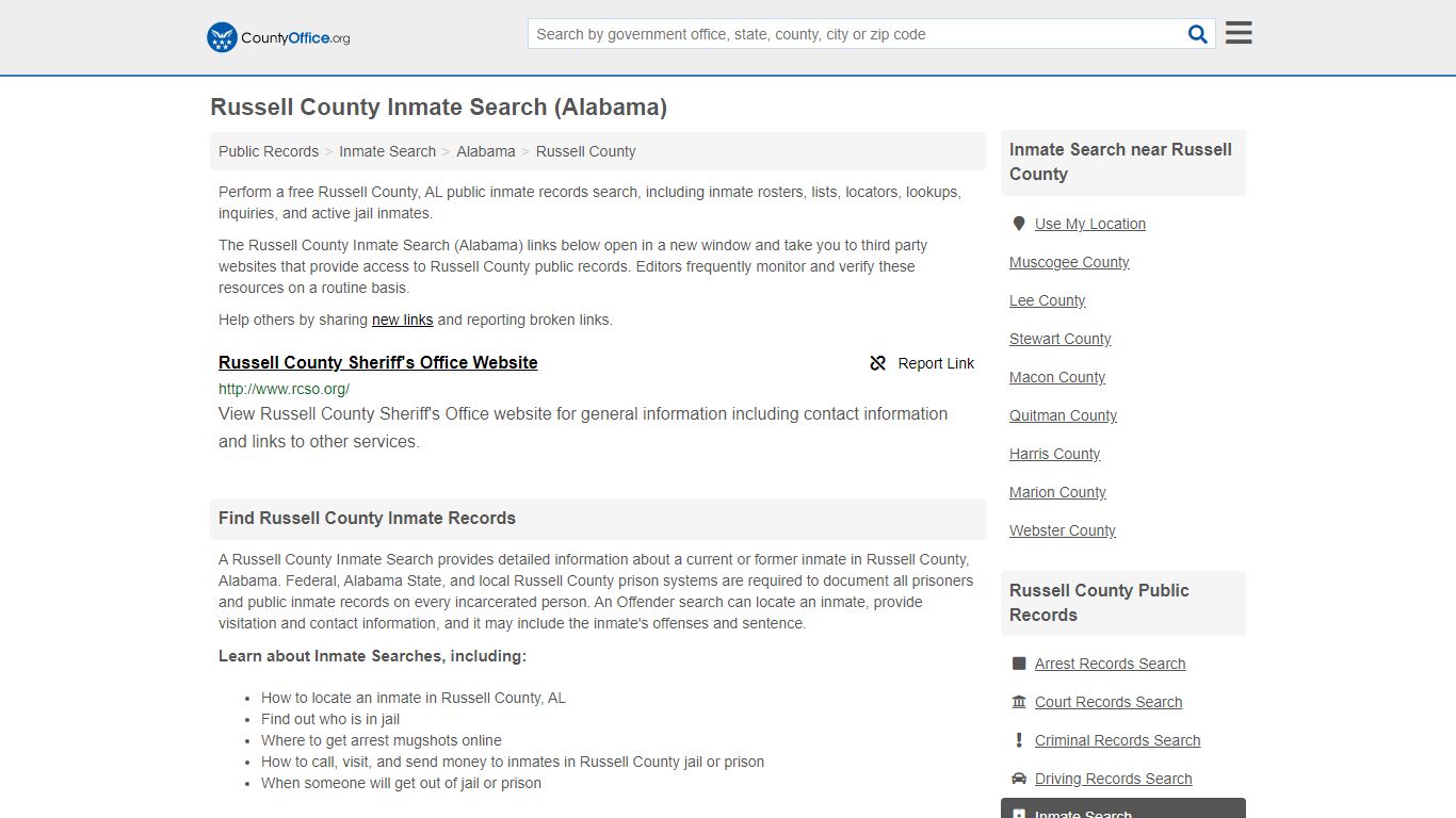 Inmate Search - Russell County, AL (Inmate Rosters & Locators)