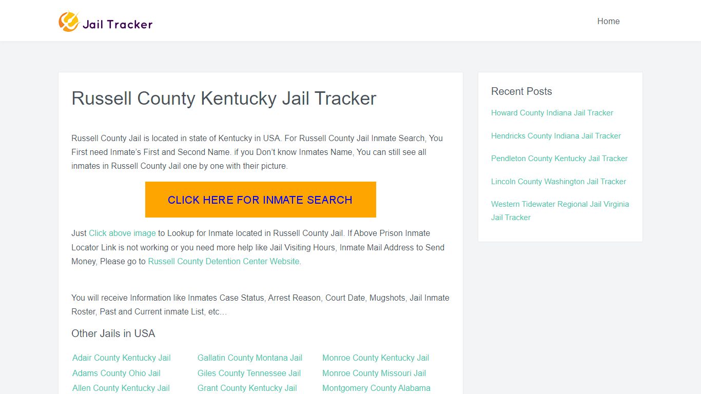 Russell County Kentucky Jail Tracker - Inmate Search Online